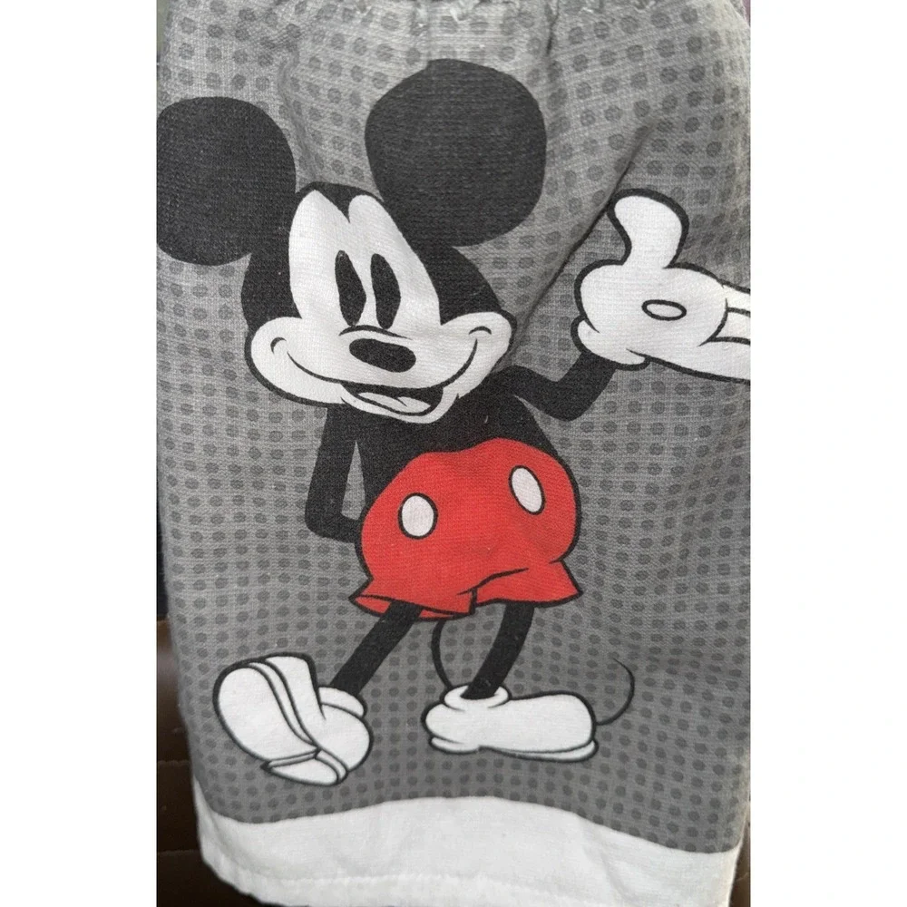 Disney Crochet‎ Top Hanging Kitchen Mickey Mouse Towel Gray Top with Gray Button